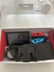 Nintendo switch med 6st spel, div kontroller etc