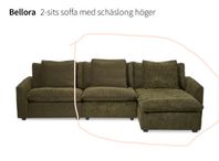 Bellora soffa med schäslong