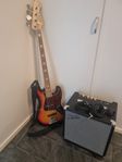 Nybörjarbas & Fender Rumble 25 förstärkare