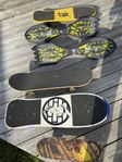 Skateboards och waveboard