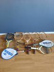 Flera vintage tennisracket 