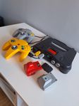 Nintendo 64 superpaket inkl spel, handkontroller mm