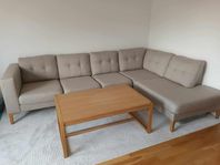 Rio 3-sits beige med divan