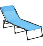 Outsunny 3-position reclining folding lounge chair solstol