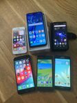 Samsung, Sony Xperia, iPhone och Huawei