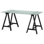 VIKA GLASHOLM ODDVALD Glass Top Table/Desk by IKEA