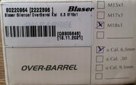 Blaser ljuddämpare. Over Barrell kal. 6.5 M18x1