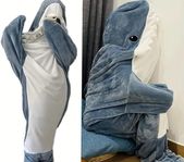 Hajfilt/ haj sovsäck. Shark hoodie för vuxen. 