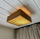 Furuplafond med guldraster 70-tal