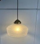 Retro taklampa - mässing med glaskupa