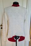 Knitted white sweater, size M