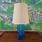 Retro bordslampa i glas, Atelje Engberg, 1970-tal, 50 cm