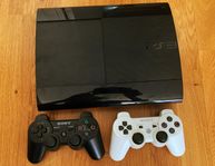 Playstation 3 super slim+ 2st handkontroll + HDMI och 6 spel