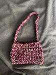 virkad handväska crochet hand bag