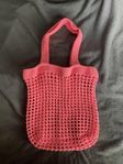 virkad strand väska crochet beach mesh bag