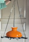 Lampa retro orange glas smide