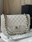 Chanel Flap Bag Medium White & Gold 