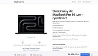 Oöppnad Macbook Pro 14 tum 