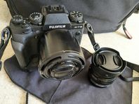 Fujifilm X-T3 + två objektiv, batterigrepp etc