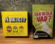 2 sällskapsspel- På riktigt? och Ska vi slå vad