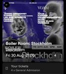 2 Tickets Boiler Room: Stockholm