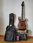 Ibanez GRG121DX-WNF,  Marshall MG15GFX samt tillbehör