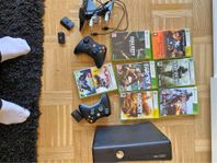 Xbox 360 + 7 spel & tillbehör