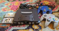 Nintendo 64 konsol + 2st kontroller + 2st spel