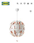 IKEA PS 2014 Pendant lampa, vit/kopar