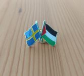 Sverige/Palestina pin flagga 