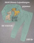 H&M Disney Lejonkungen pyjamas stl 110/116