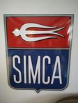 Emaljskylt Simca