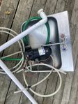 Rostfri vask med 12v pump