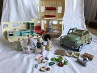 Caravan + Car + Chocolate Rabbit Family - Sylvanian Families