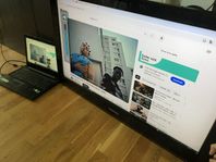 samsung TV med kablar