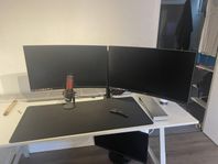 UTESPELARE Skrivbord för gaming, , 160x80 cm Grått