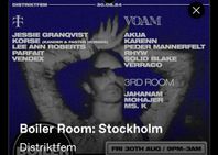 4 st Boiler Room Stockholm biljetter