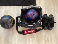 Bowlingklot (15 pound) med väska & skor stl 40 + extra klot