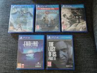 Last of Us, Ghost of Tsushima, Horizon mm. PS4, PlayStation