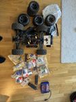 Traxxas e-revo 2.0 med massvis av reservdelar och upgrades 