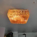 PLAFOND retro vintage 1970-/80 tal i unik champagne glaskupa