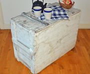 Retro shabby chic trälåda/trälår i massiv furu 