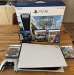 PS5 disc edition, inkl 2 TB NVMe SSD, totalt 2,8 TB