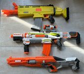 3 st Nerf guns (en batteridriven)