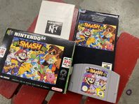 N64 - Super Smash Bros i kartong med manual