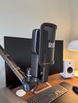 Røde NT-USB studiomikrofon + mikrofonarm 