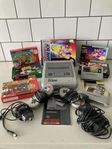 Komplett Super Nintendo inkl 7 spel & Super Game Boy