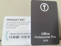 Microsoft Office 2019 Pro Plus Retail | Produktkod på kort