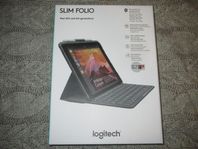 Logitech Slim Folio Keyboard för iPad 5 och 6 fodral NYTT!