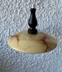 Retro Taklampa med marmorerad skärm i glas